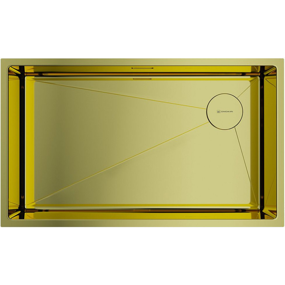 Мойка Omoikiri Taki 74-U/IF-LG Side нерж.сталь/светлое золото