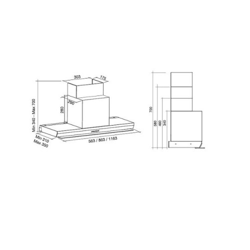 Вытяжка Falmec MOVE 120 WHITE