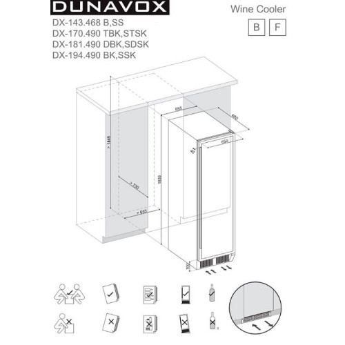 Винный шкаф DUNAVOX DX-143.468B