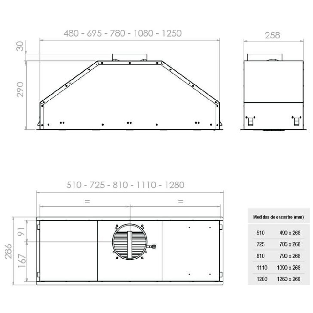Вытяжка PANDO GTI/810 NEGRO V.850 SEC