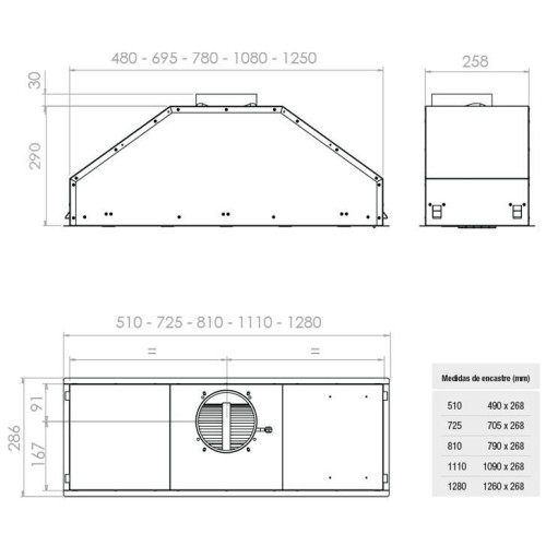 Вытяжка PANDO GTI/810 NEGRO V.850 SEC