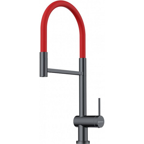 Смеситель OMOIKIRI Kanto-2 Plus-SB-GM-R латунь/вороненая сталь/красный