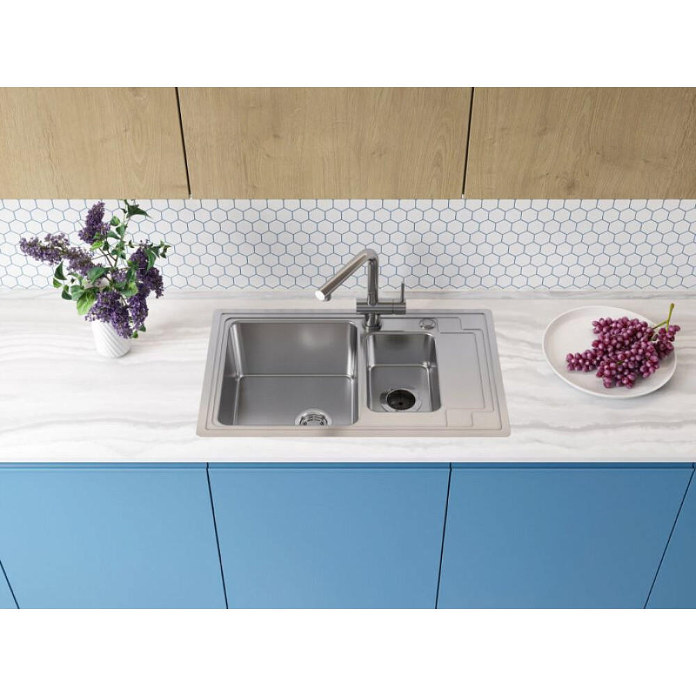 Кухонная мойка OMOIKIRI Mizu 78-2-IN нерж. сталь/нержавеющая сталь (арт. 4973731)