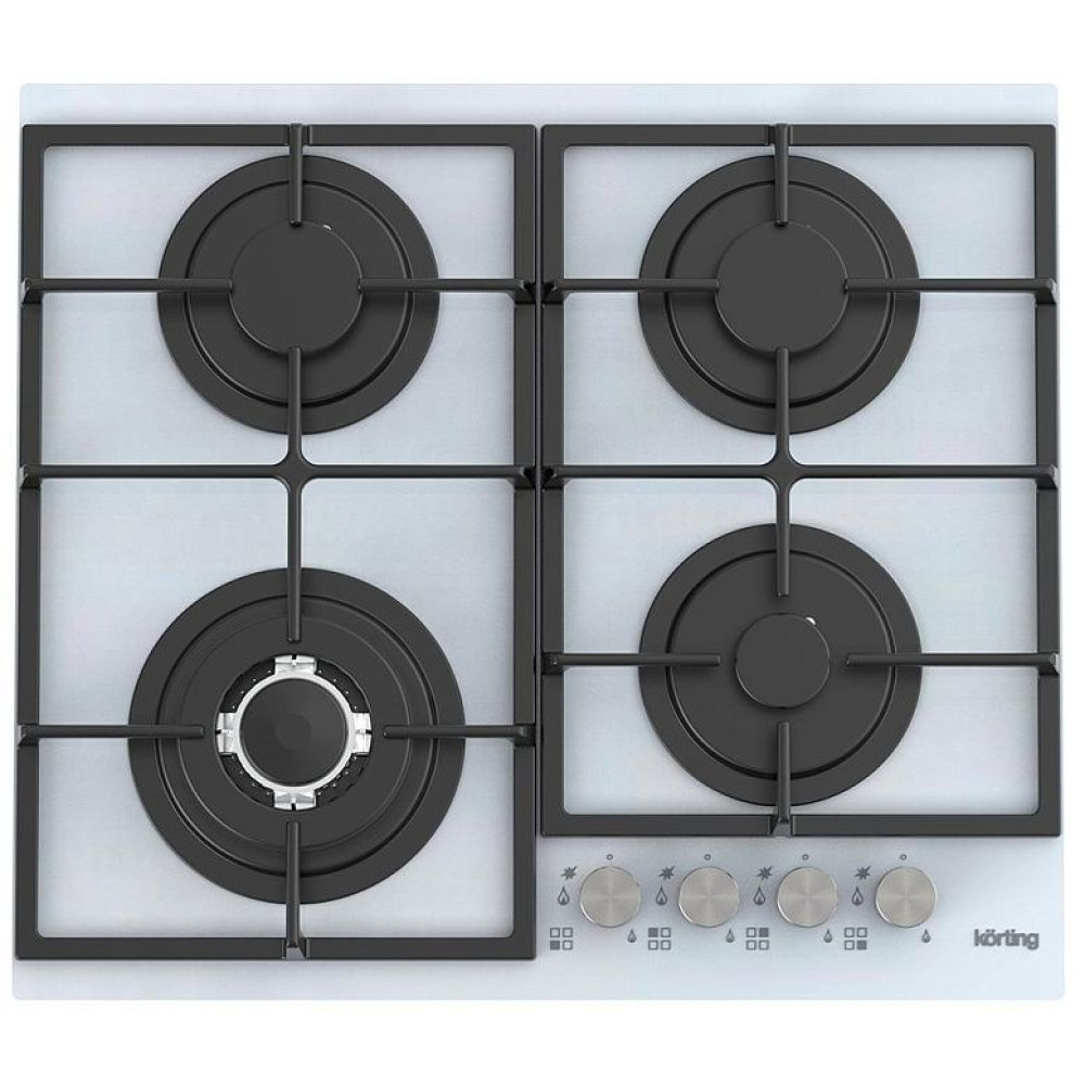 Газовая стеклянная варочная панель Korting HGG 6734 CTW