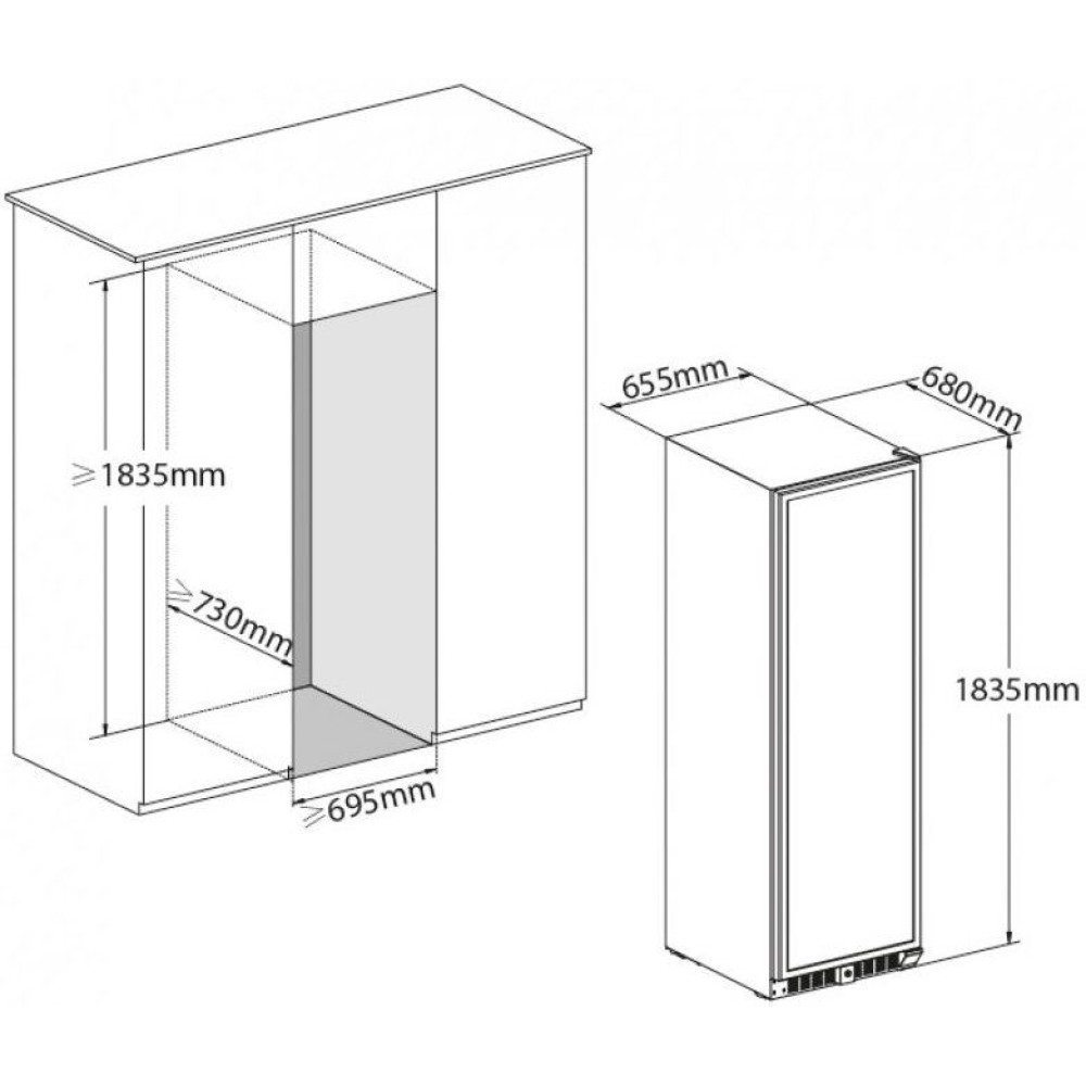 Винный шкаф DUNAVOX DX-194.490BK