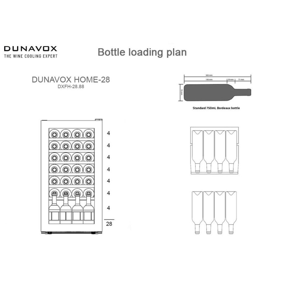 Винный холодильник Dunavox DXFH-28.88