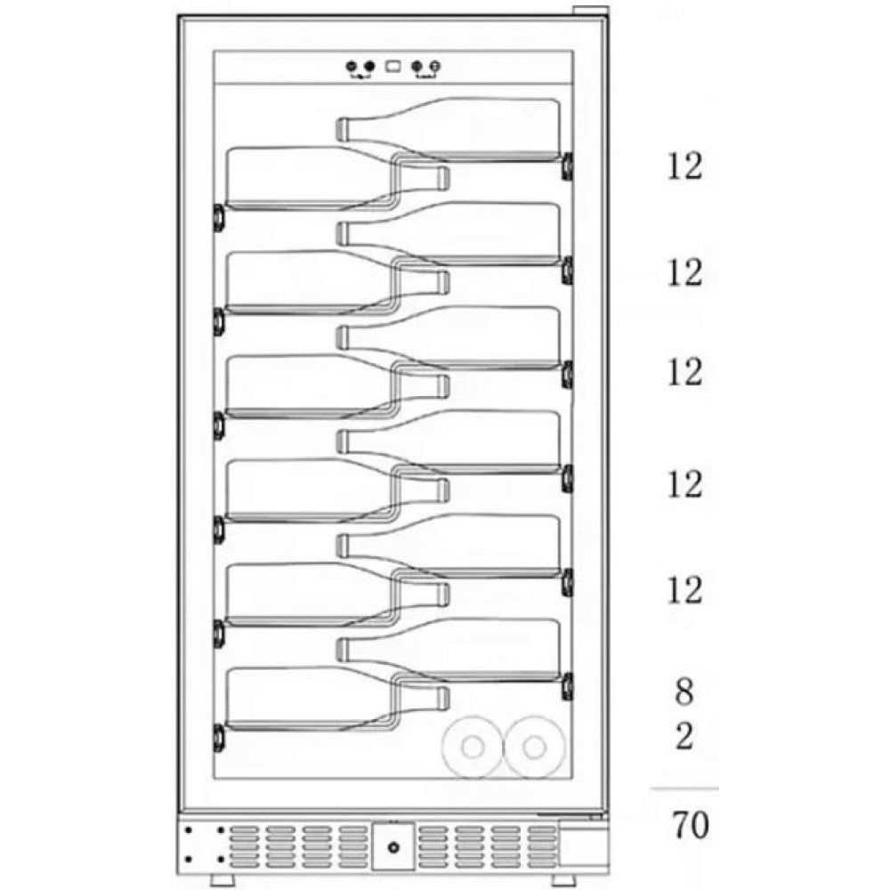 Винный холодильник Dunavox DX-70.258SS