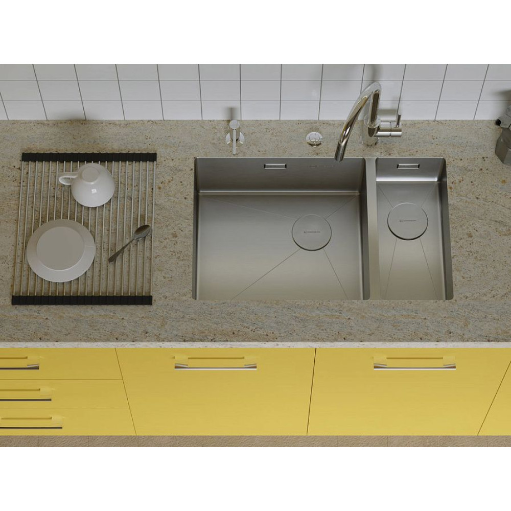 Кухонная мойка OMOIKIRI Taki 69-2-U/IF-LG-R Side(арт.4993184)