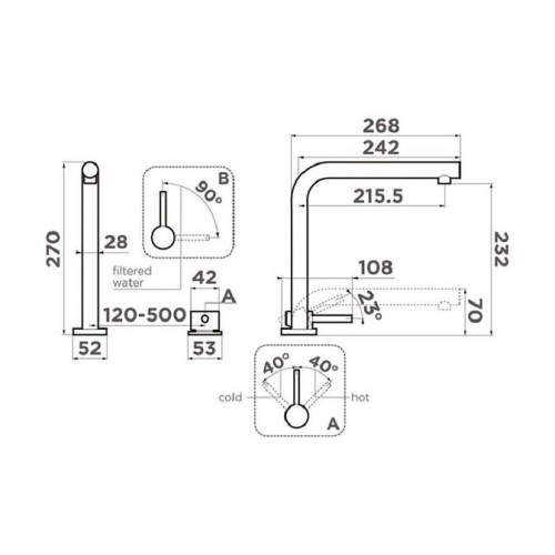 Смеситель Omoikiri Nara 2 Plus-BN латунь/нержавеющая сталь