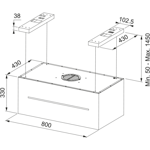 Вытяжка Franke FMAS BK EXTRA MATT F80 KL