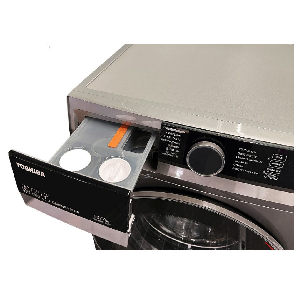 Стиральная машина с сушкой Toshiba TWD-BM110GF4RU(SK)