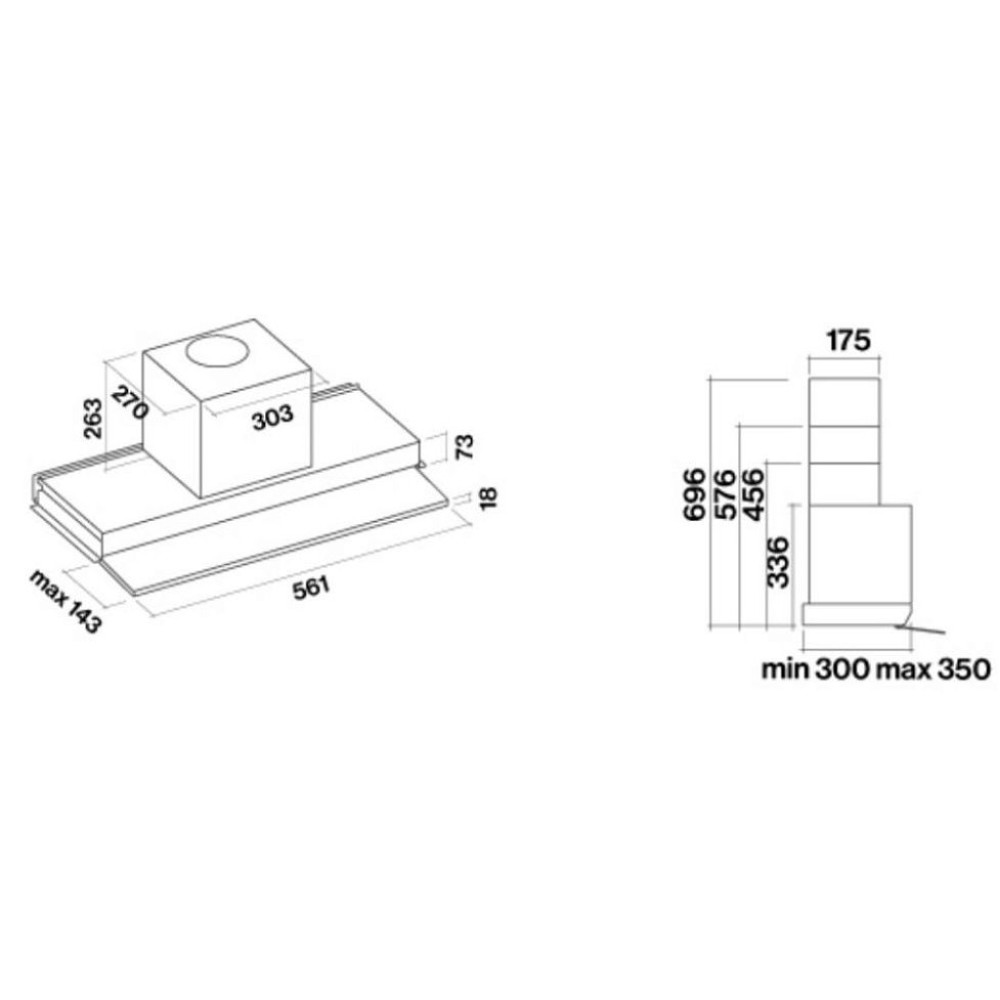 Вытяжка Falmec MOVE 60 BLACK