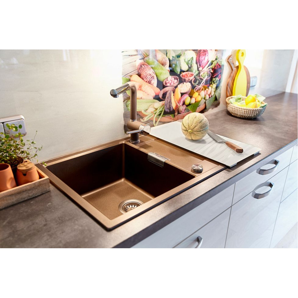 Мойка SCHOCK Eton 50 D Cristadur серебристый камень