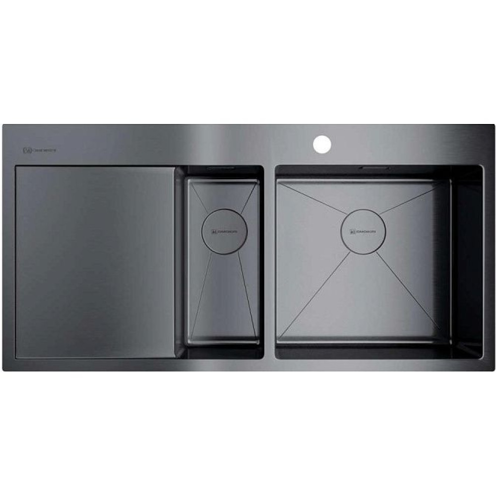 Мойка Akisame 100-2-GM-R нерж.сталь/вороненая сталь(арт.4973104)