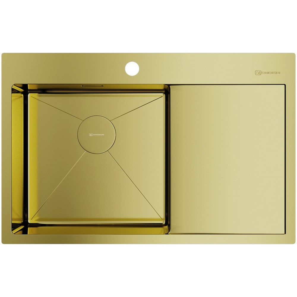 Мойка Akisame 78-LG-L нерж.сталь/светлое золото(арт.4973085)
