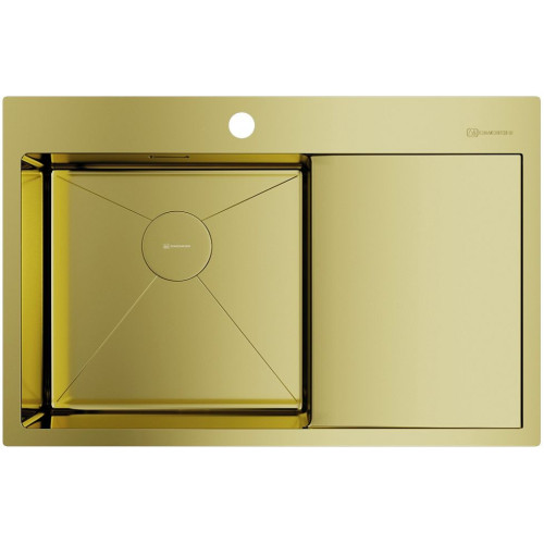 Мойка Akisame 78-LG-L нерж.сталь/светлое золото(арт.4973085)