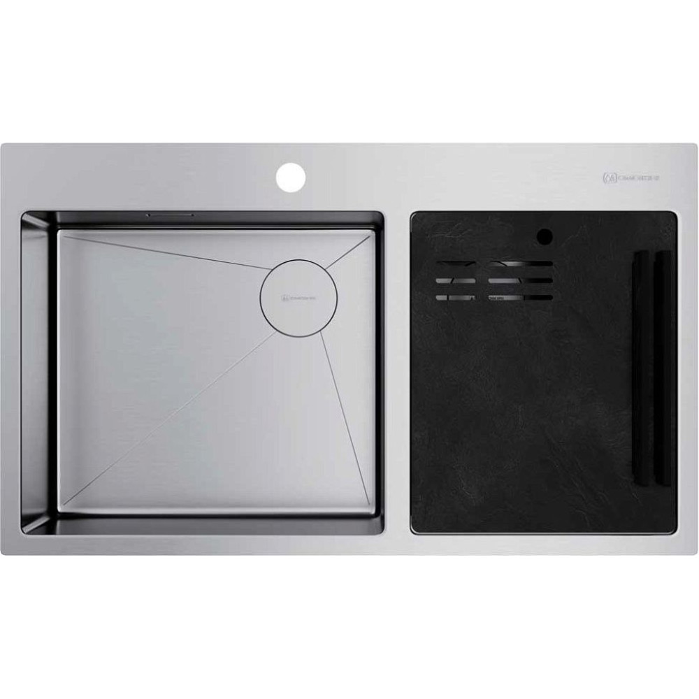 Мойка Omoikiri Akisame 86-2-IN Side нерж. сталь/нержавеющая сталь (арт.4997021)