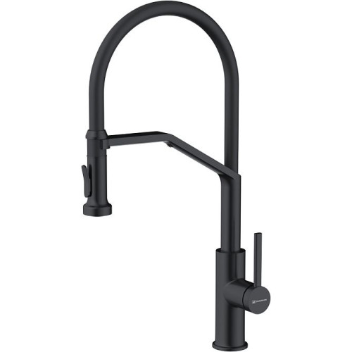 Смеситель Omoikiri Makkari 2 Plus-SB-GB-BL латунь/графит/черный