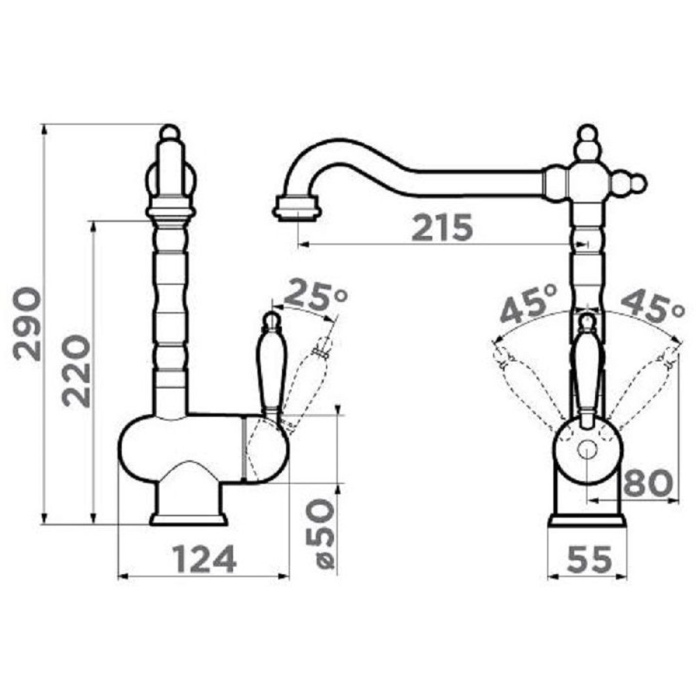 Смеситель OMOIKIRI Kyoto-G(арт.OKY-G-35)