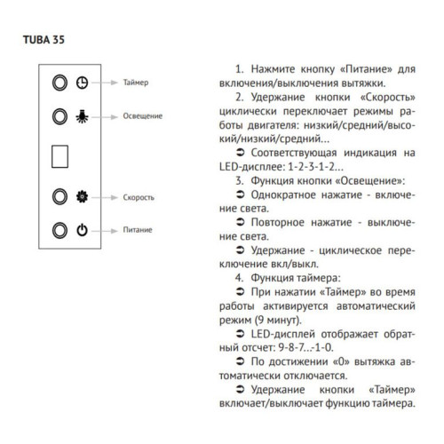 Вытяжка Kuppersberg TUBA 35 B