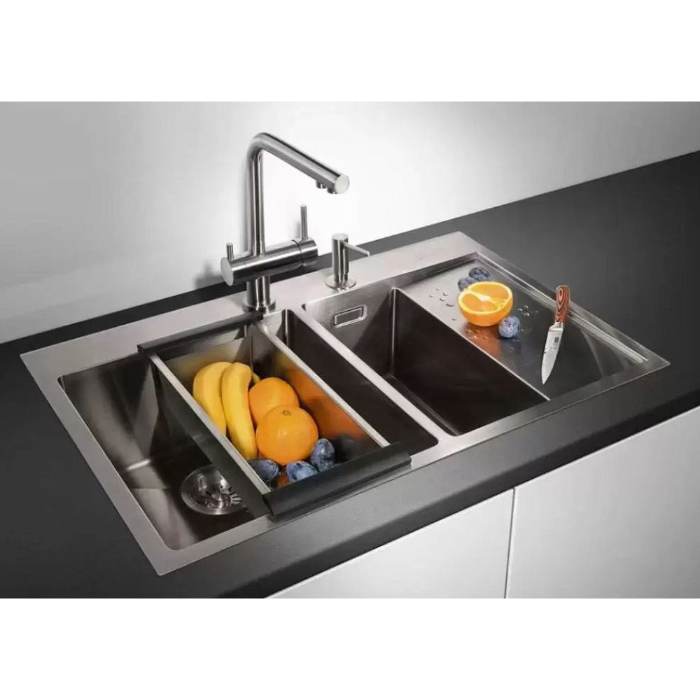 Мойка Akisame 78-2-IN-L нерж.сталь/нержавеющая сталь(арт.4973062)