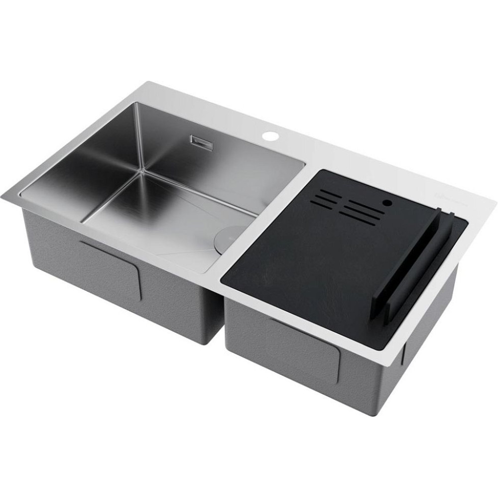 Мойка Omoikiri Akisame 86-2-IN Side нерж. сталь/нержавеющая сталь (арт.4997021)