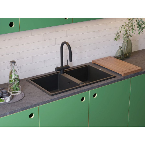 Кухонная мойка OMOIKIRI TEDORI 86-2-BL (арт. 4993924)