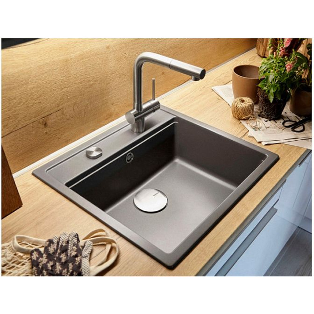 Мойка SCHOCK Vero 60 (N-100) Cristadur 570x510 серебристый камень