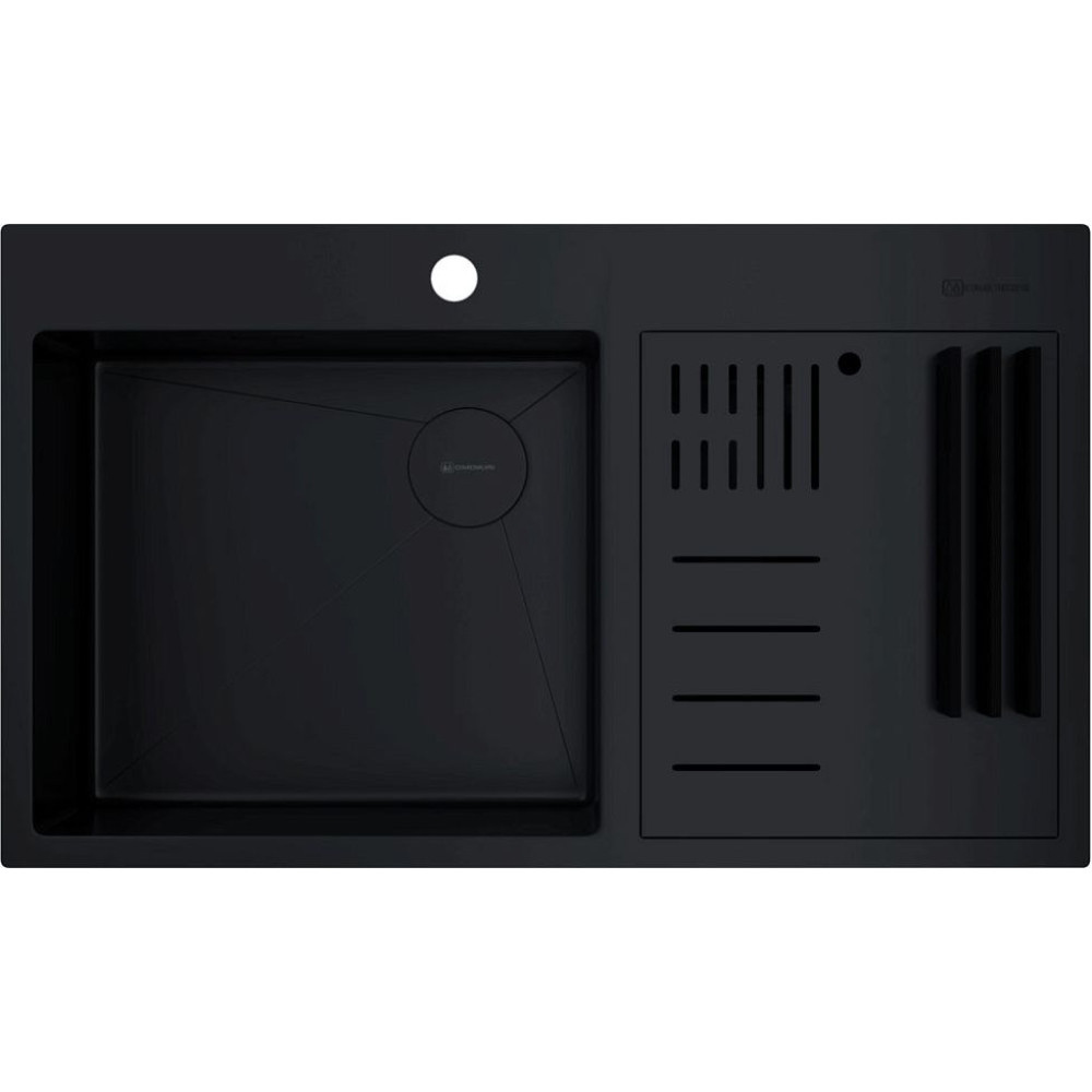 Мойка Omoikiri Akisame 86-2-GB Side нерж.сталь/графит(арт.4997047)