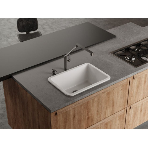 Мойка Omoikiri Torishima 67-U/I-WH Glossy Natceramic/белый