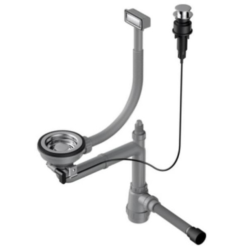 Арматура для одночашевых моек с клапаном-автомат WK-1-LG-A Omoikiri