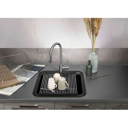 Ролл-мат для мойки нерж/черный силикон ROLL-02-IN(арт.4997004)