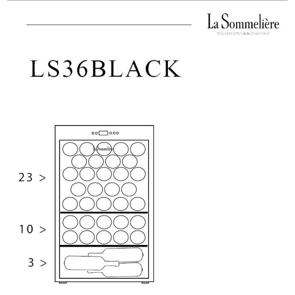 Винный холодильник LaSommeliere LS36BLACK