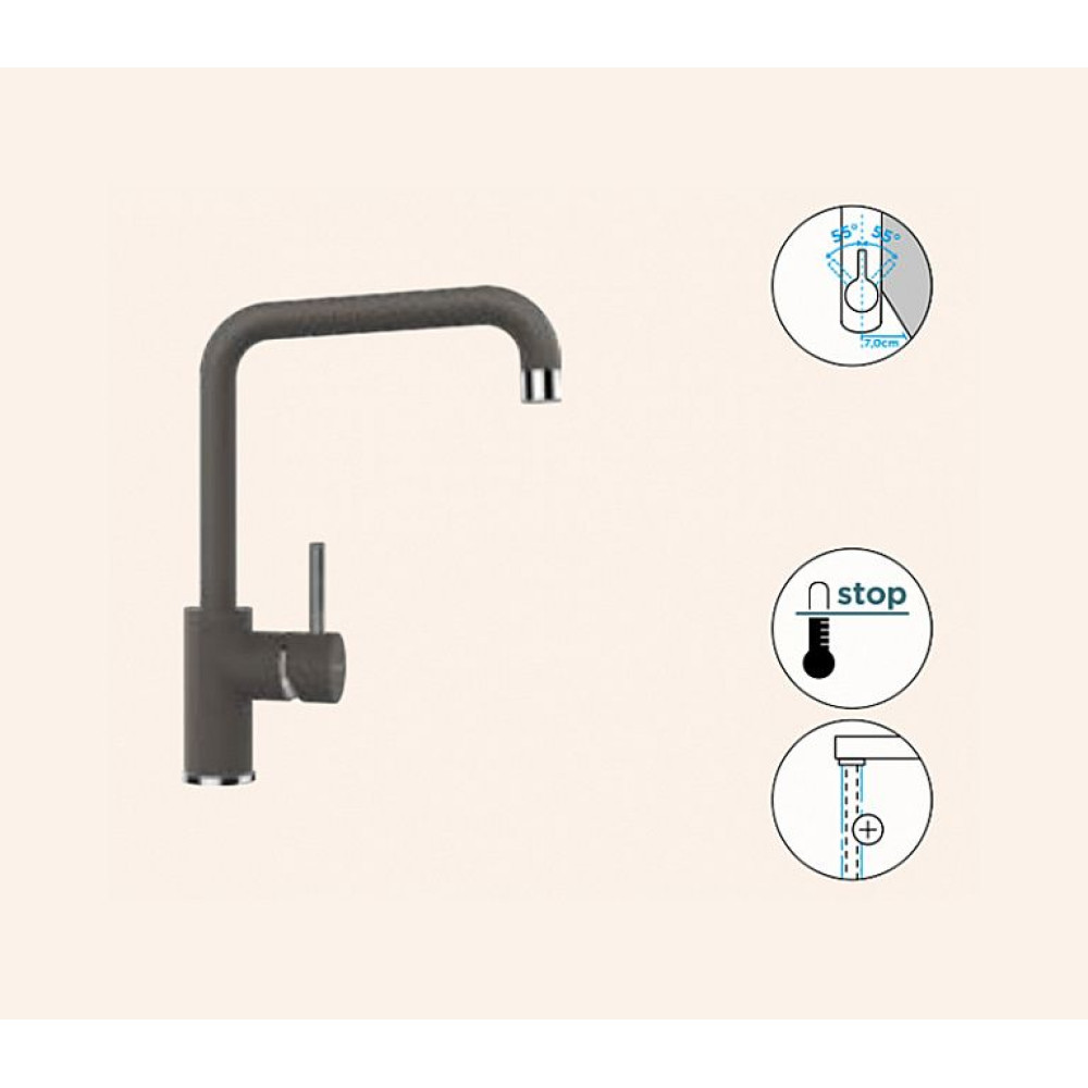 Смеситель SCHOCK Fonos, Cristalite оникс