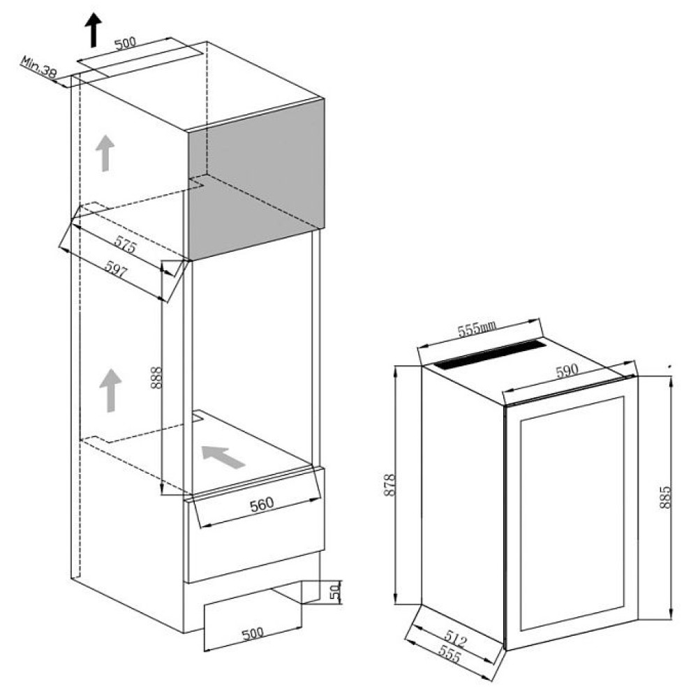 Винный холодильник Dunavox DXB-42.100DB.TO