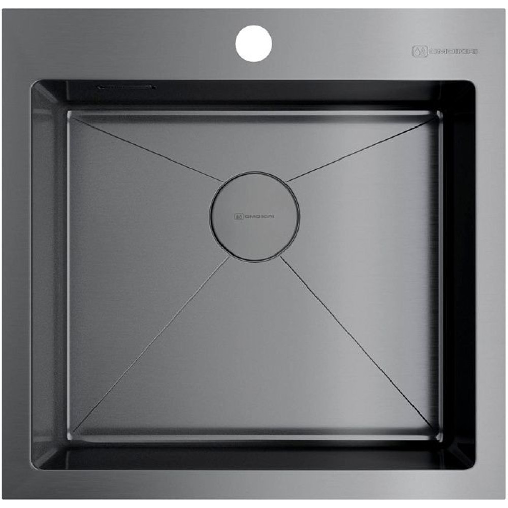 Мойка Omoikiri Akisame 51-GM нерж.сталь/вороненая сталь (4973440)