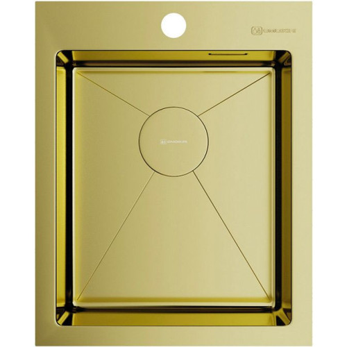 Мойка Akisame 41-LG нерж.сталь/светлое золото(арт.4973080)