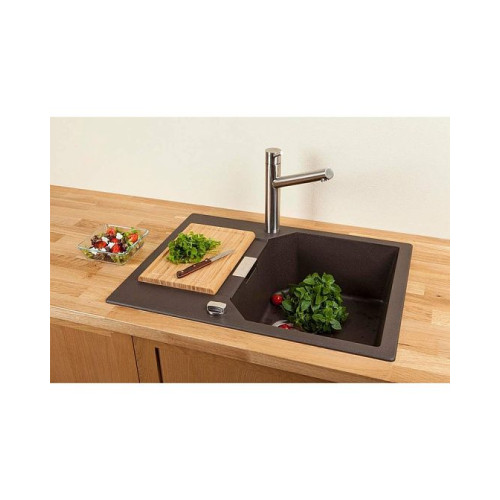 Мойка SCHOCK Manhattan 45 D Cristalite корз.клапан 690x510 баварский камень