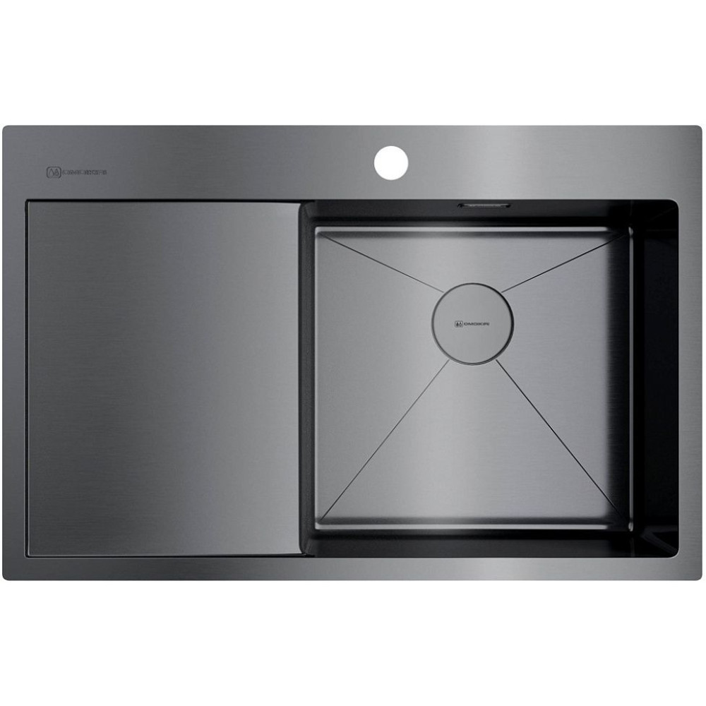 Мойка Akisame 78-GM-R нерж.сталь/вороненая сталь(арт.4973100)