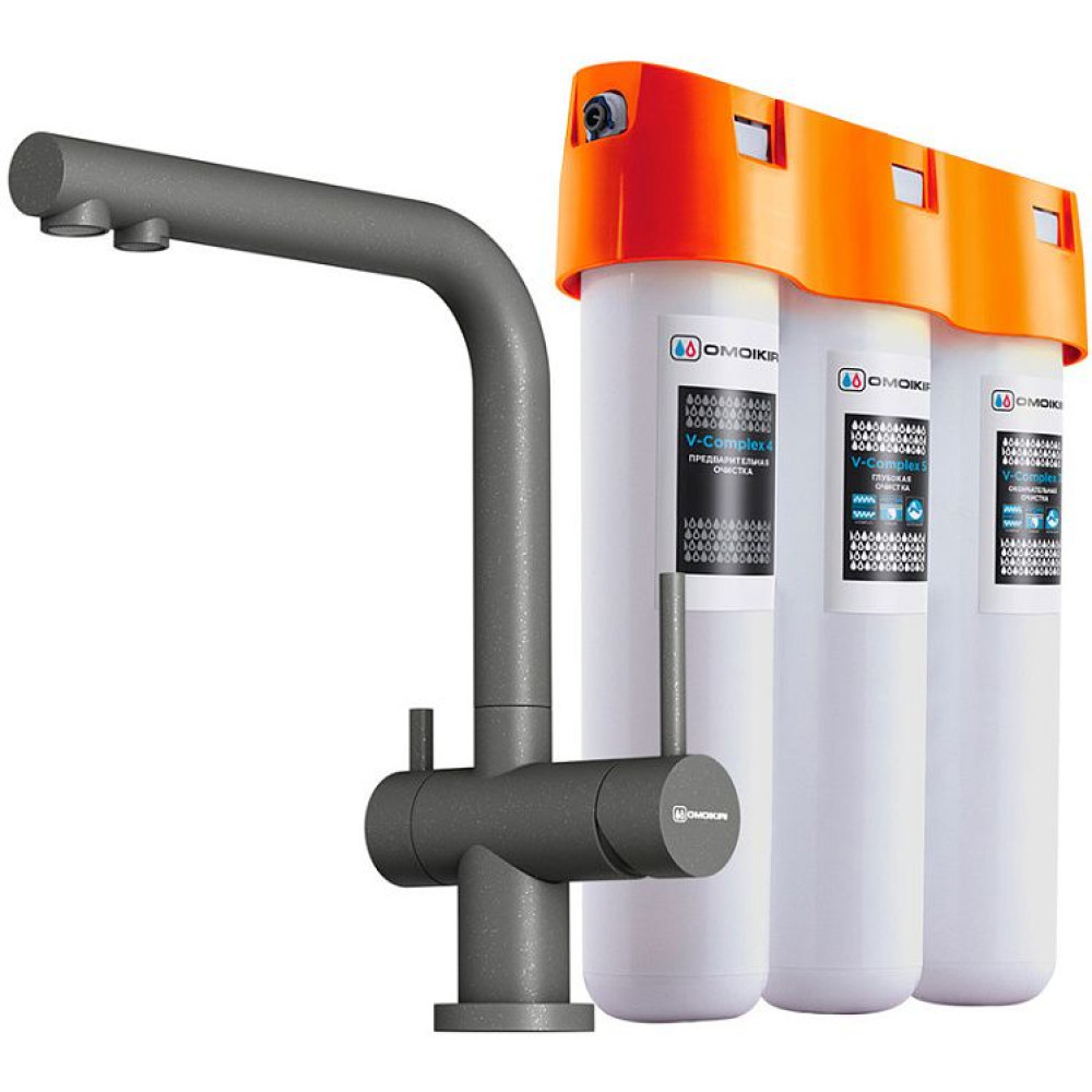 Комплект Omoikiri Nagano-PL-P + Pure drop Lite (арт.4064.8028P)