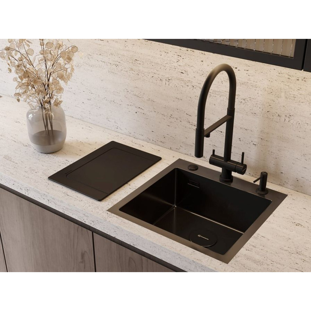 Мойка Akisame 51-GB нерж.сталь/графит(арт.4997013)