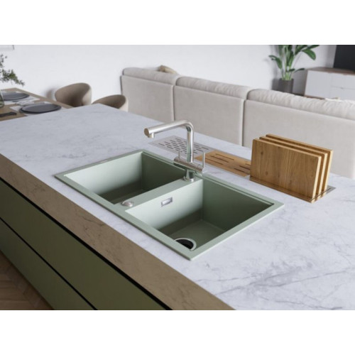 Мойка Omoikiri Kitagawa 83-2-U-WG Artceramic/wind green (арт.4993253)