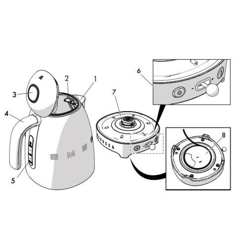 Чайник Smeg KLF04BLEU