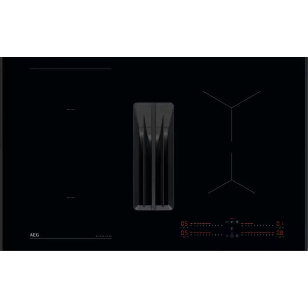 Индукционная стеклокерамич. панель с вытяжкой AEG NCH84B03AB