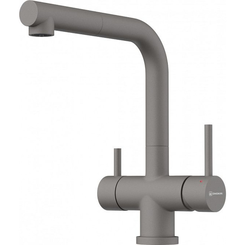 Смеситель Omoikiri Takamatsu S-GR латунь/leningrad grey