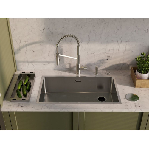 Мойка Omoikiri Taki 74-U/IF-LG Side нерж.сталь/светлое золото