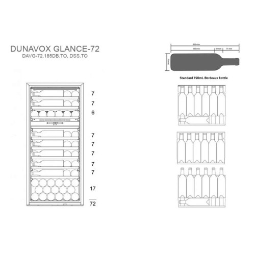 Винный холодильник Dunavox DAVG-72.185DSS.TO