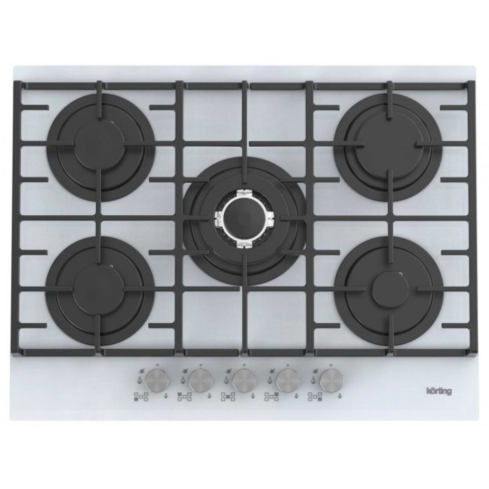Газовая стеклянная варочная панель Korting HGG 7835 CTW