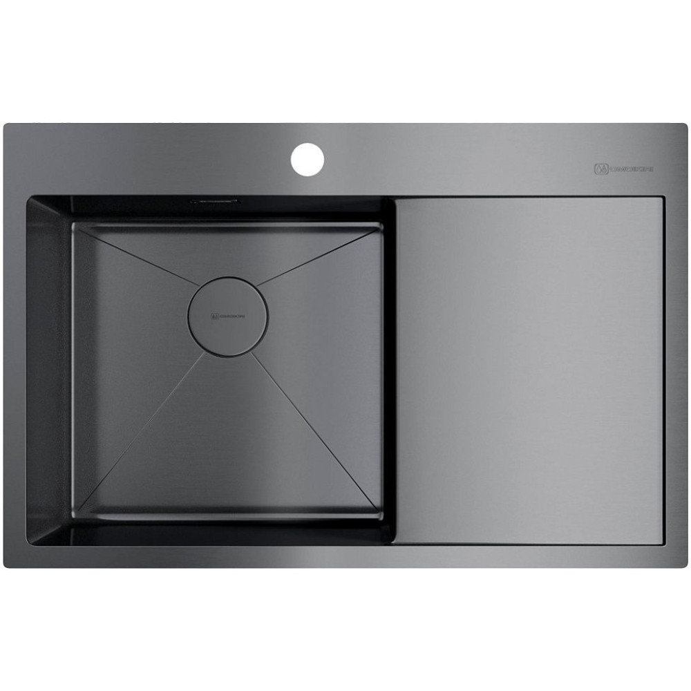 Мойка Omoikiri Akisame 78-GM-L нерж.сталь/вороненая сталь (4973099)