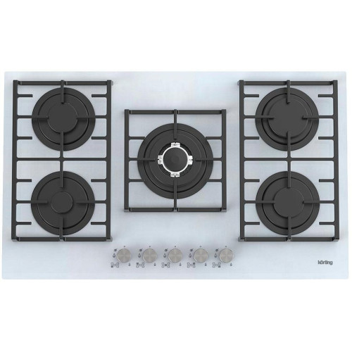 Газовая стеклянная варочная панель Korting HGG 9835 CTW